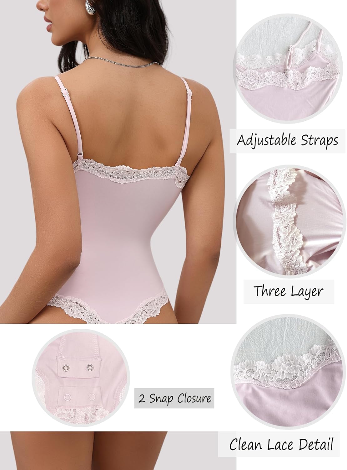 Starrylion lace square-neck bodysuit