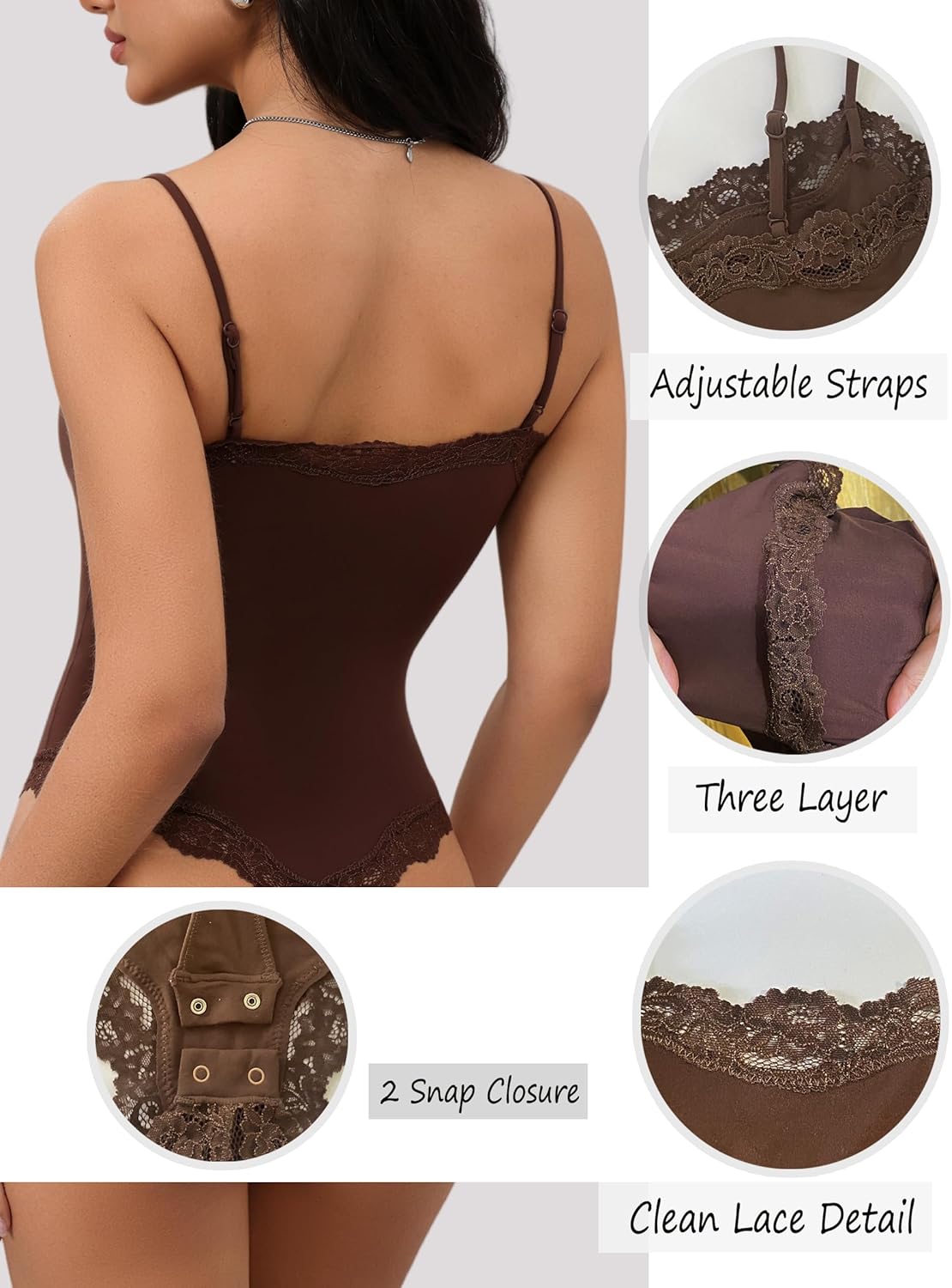 Starrylion lace square-neck bodysuit