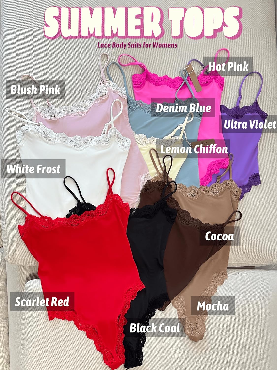 Starrylion lace square-neck bodysuit