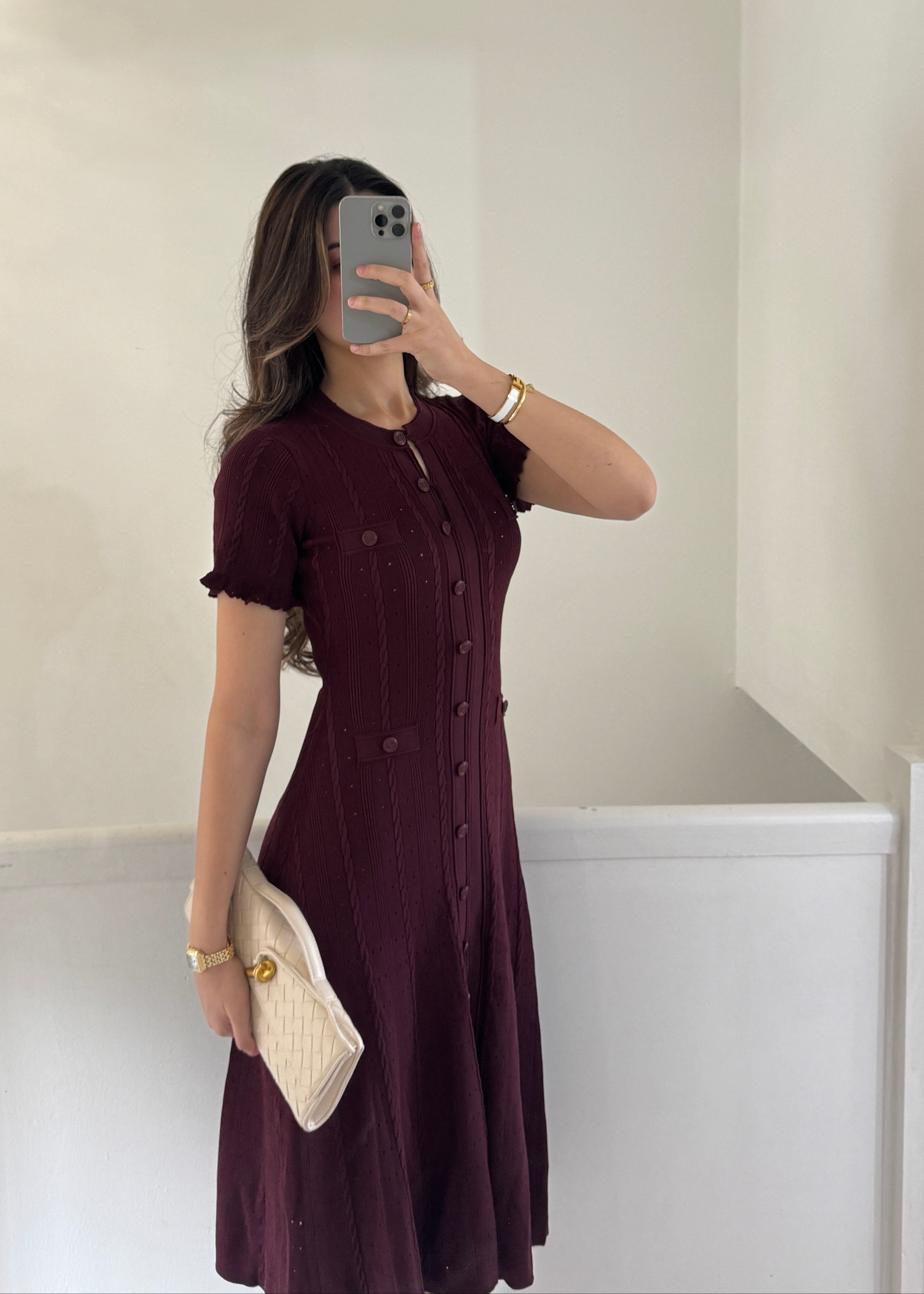 Claire tweed dress, classic charm