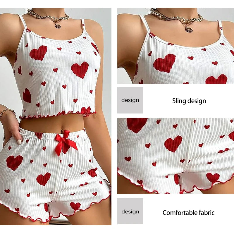 Sleeveless soft sleepwear set'