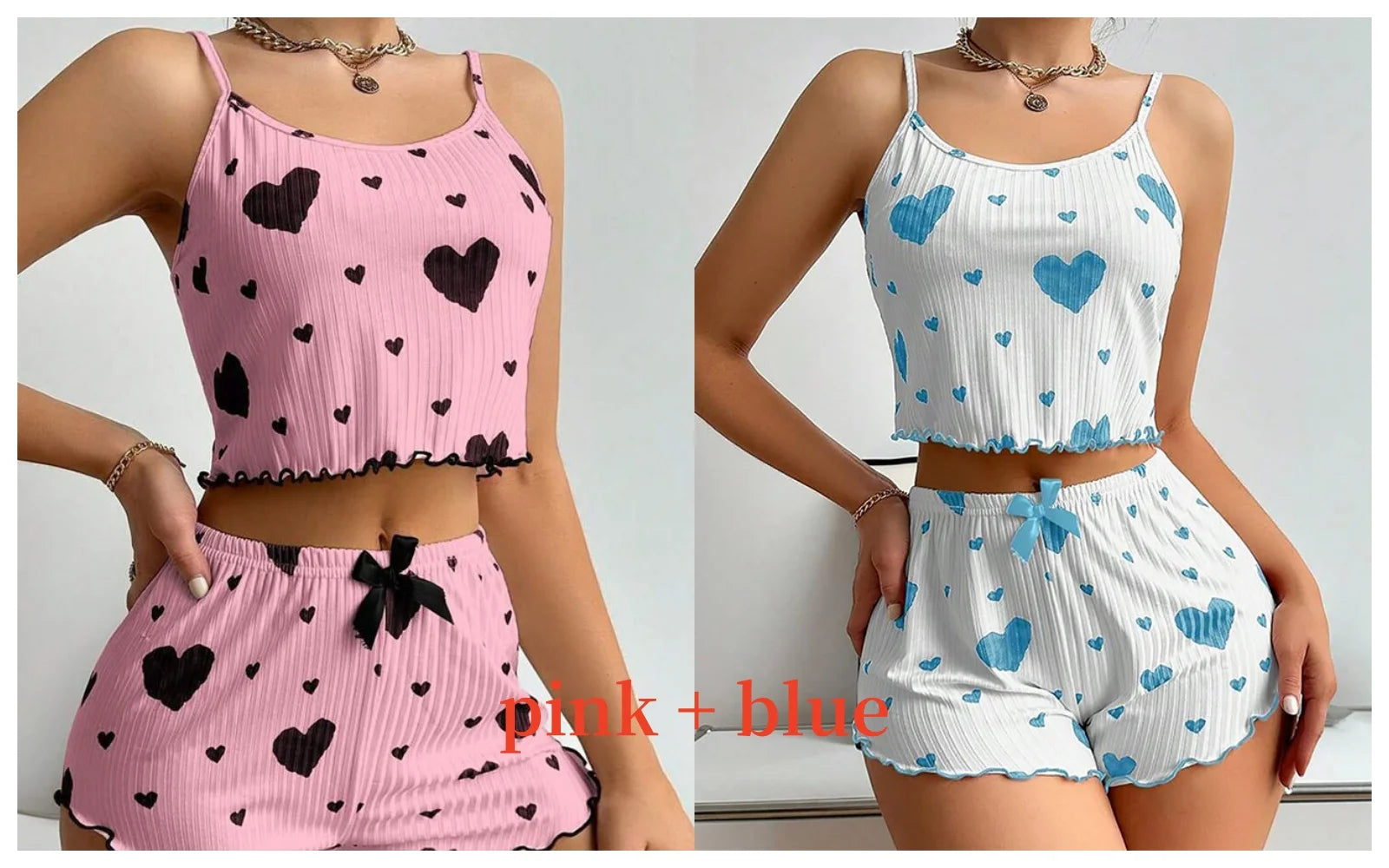 Sleeveless soft sleepwear set'