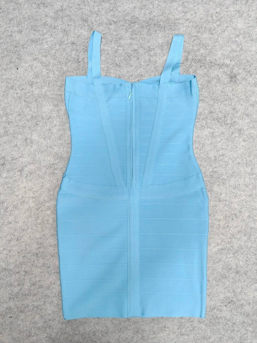 Blue spaghetti strap mini dress