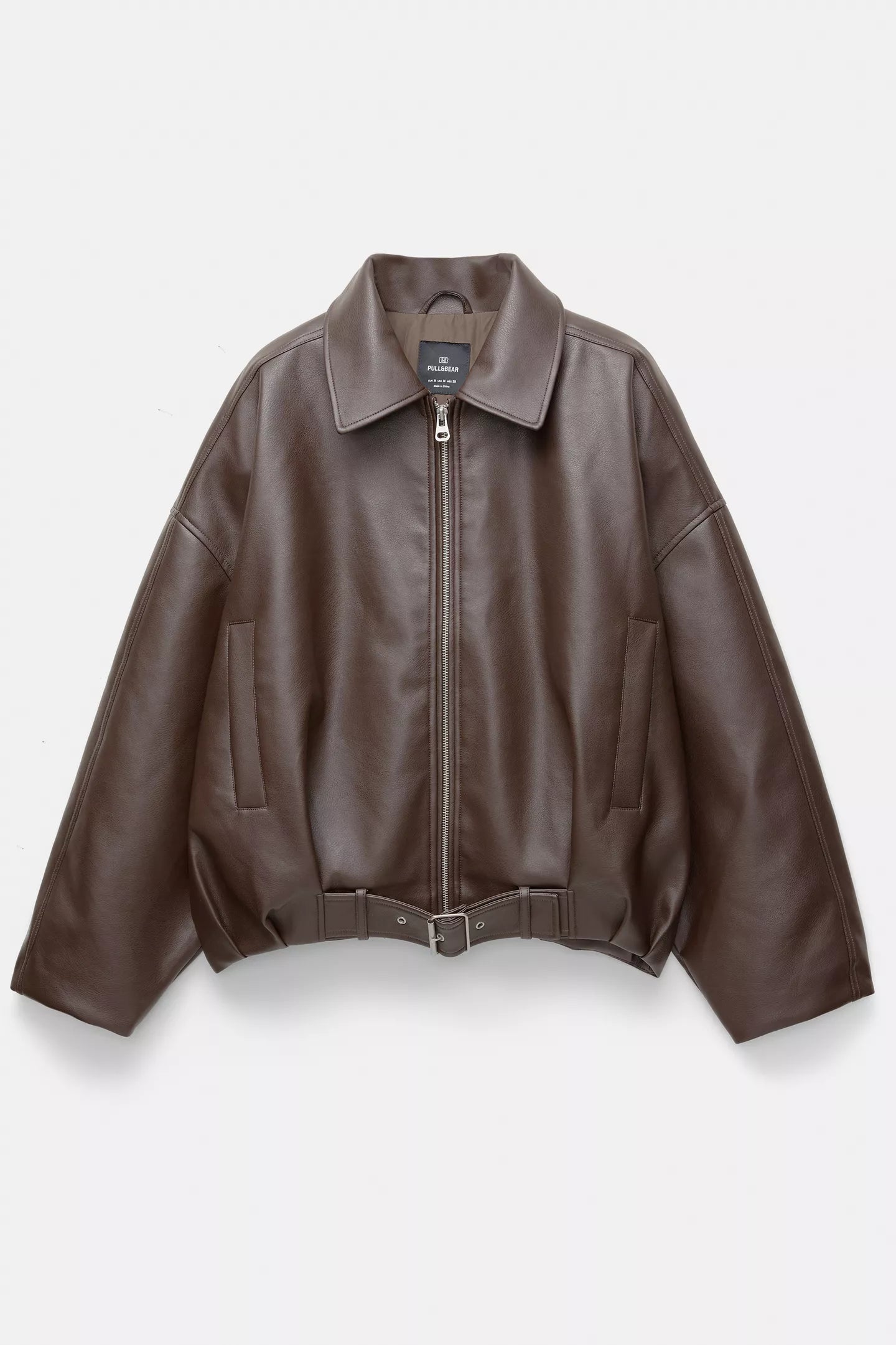 belted leather jacket