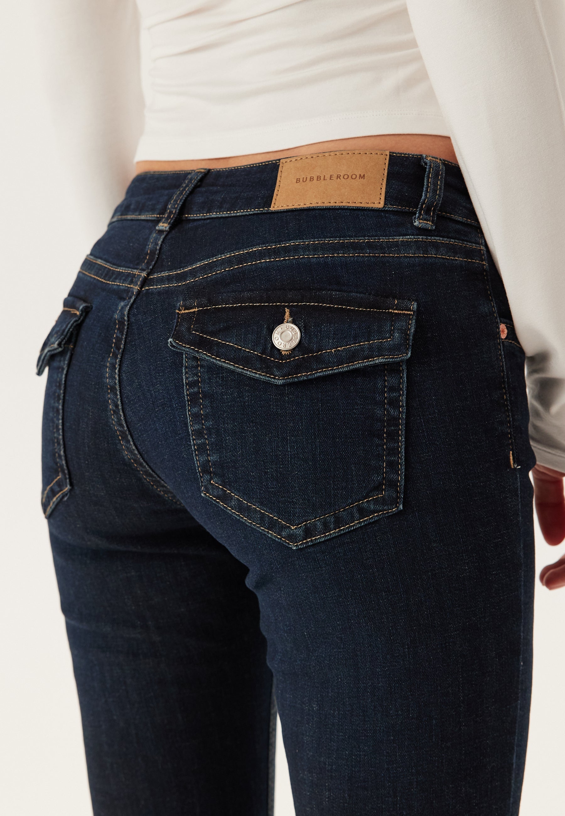 dark denim flare jeans