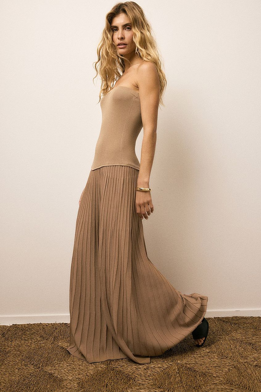 golden glow bandeau dress