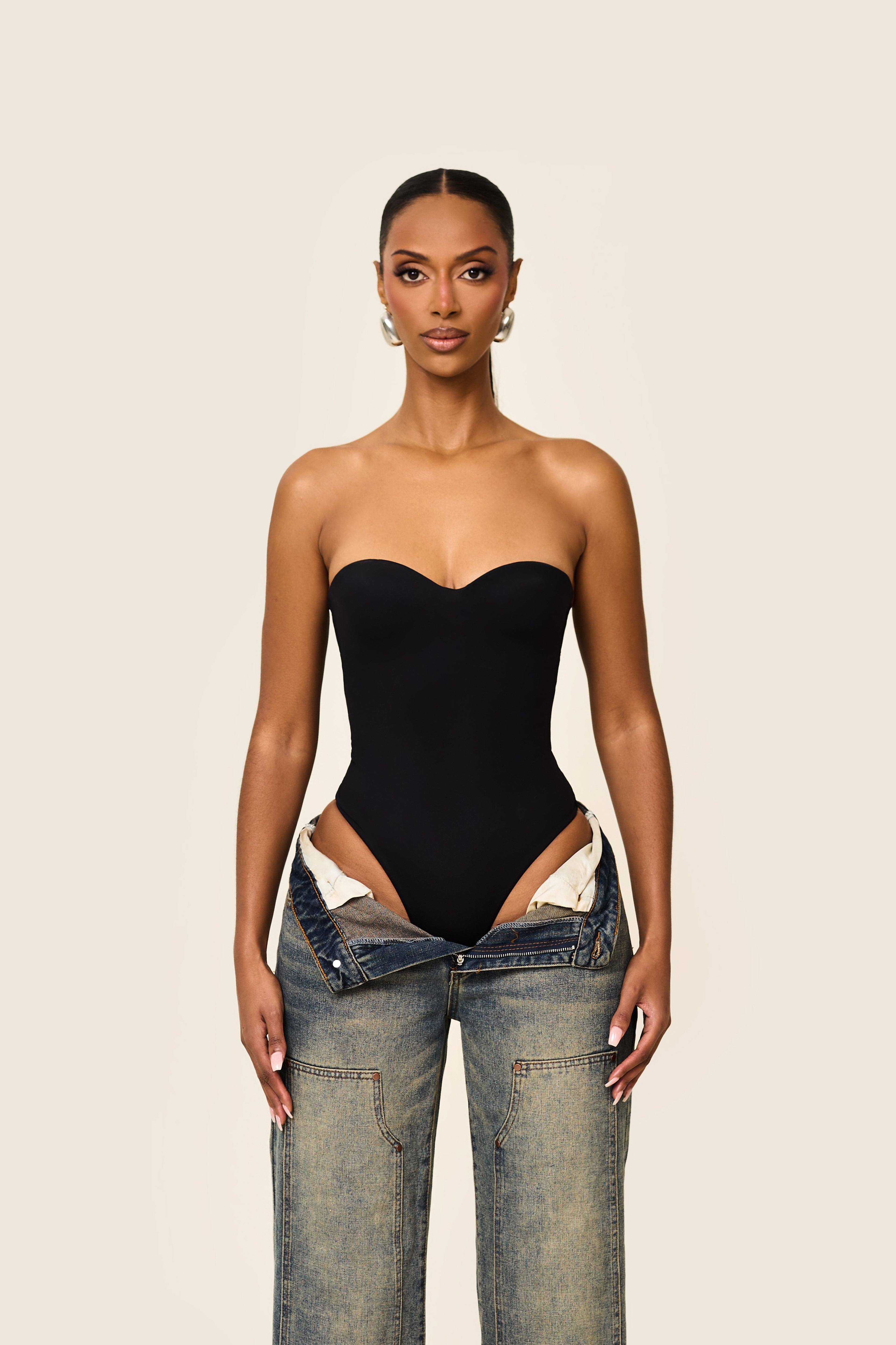 The Sculpt Bodysuit in Black