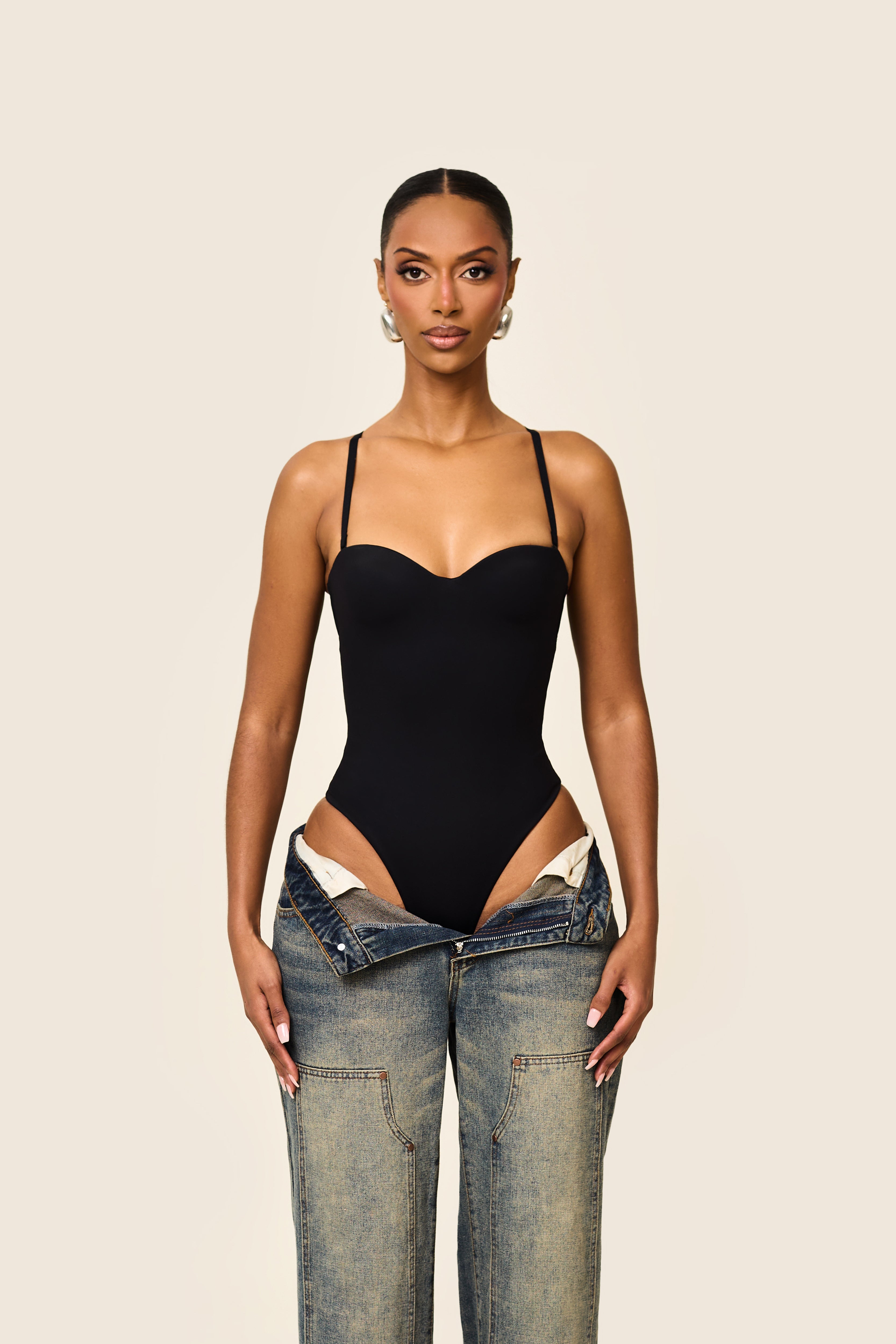 The Sculpt Bodysuit in Black