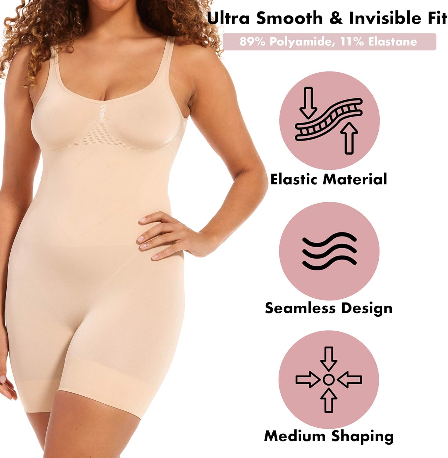 Women’s sculpting low-back bodysuit
