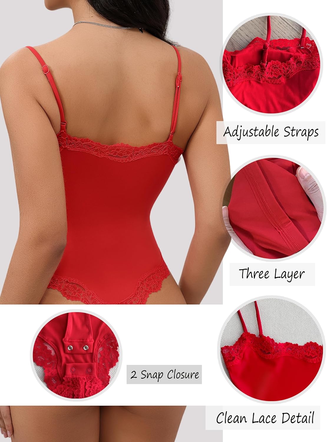 Starrylion lace square-neck bodysuit