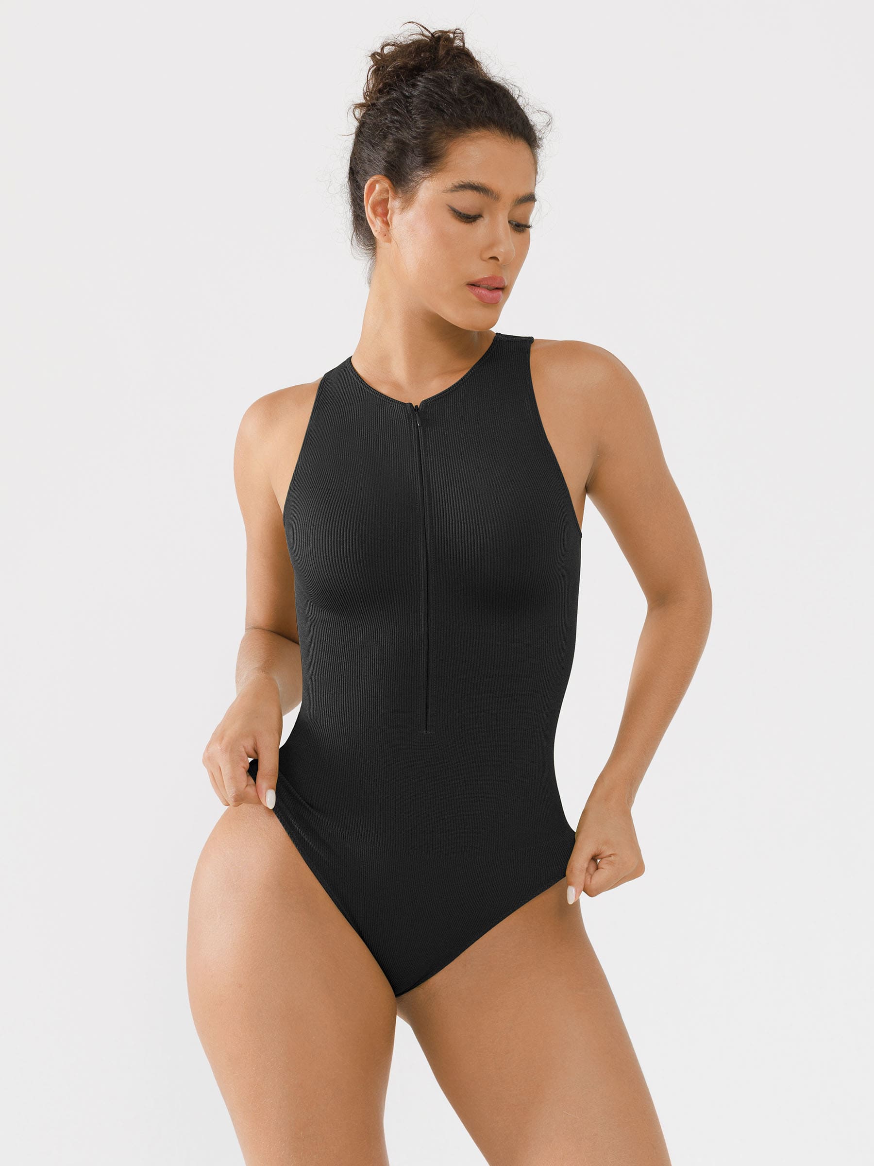Crew neck seamless bodysuit