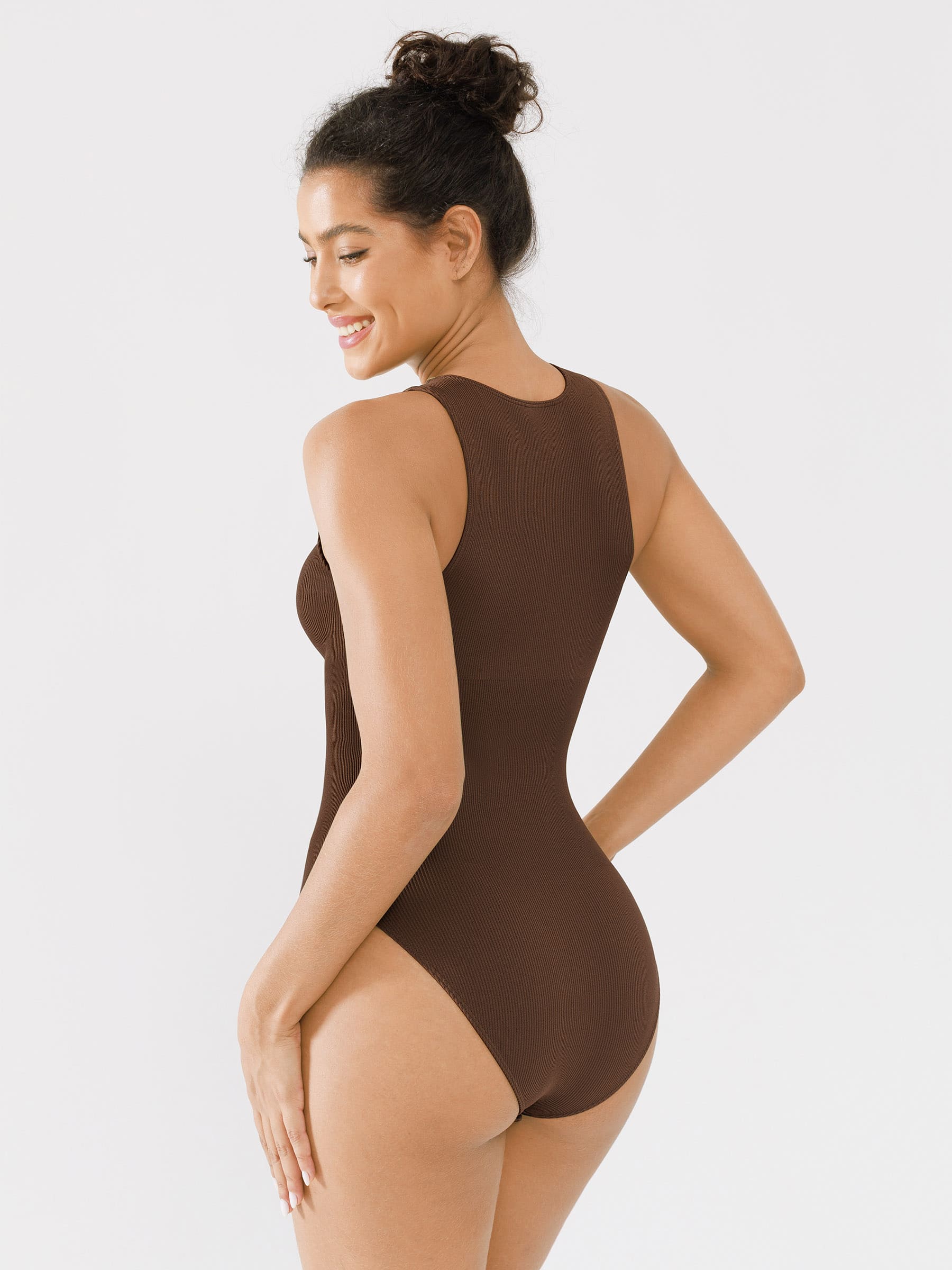 Crew neck seamless bodysuit