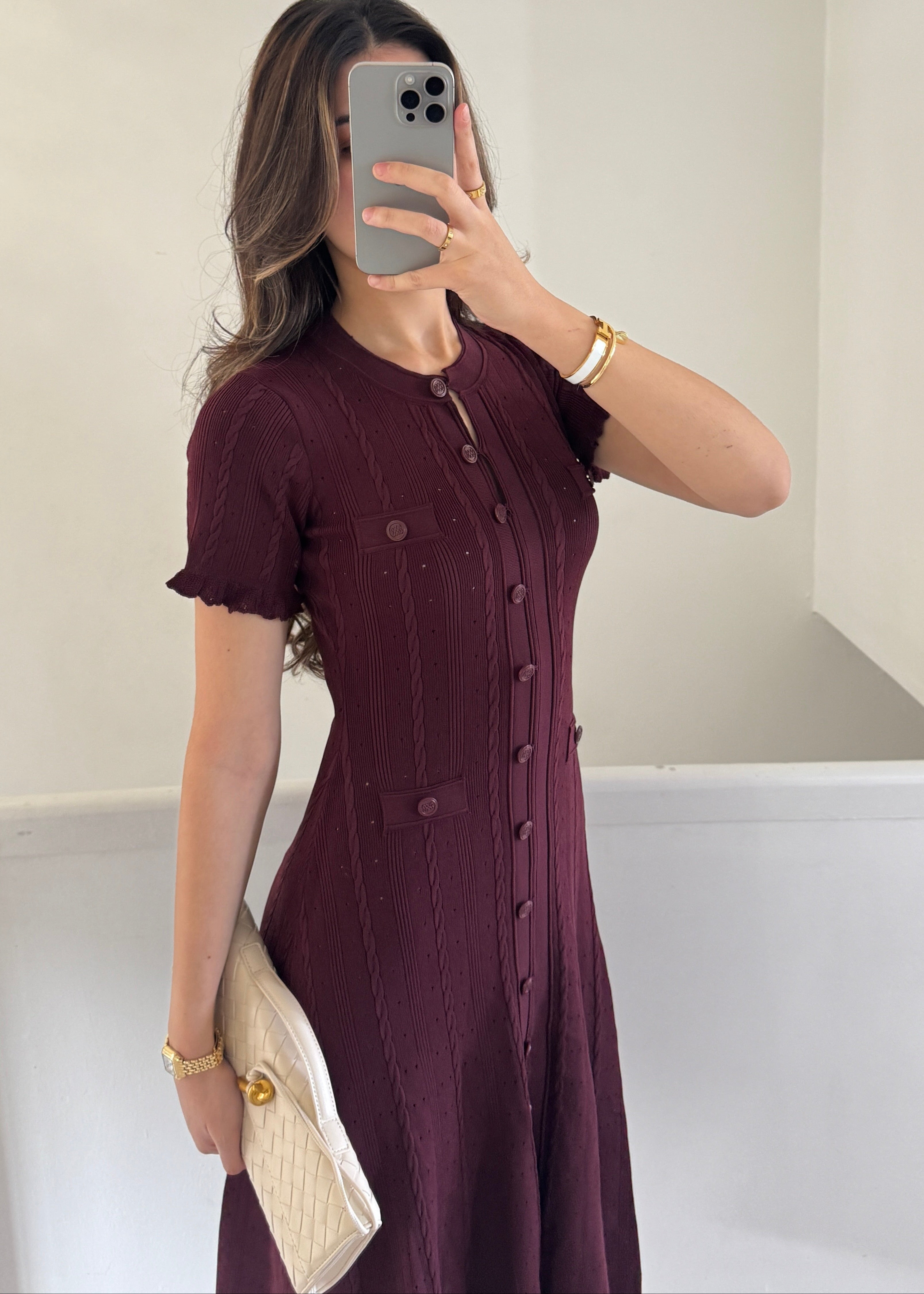 Claire tweed dress, classic charm