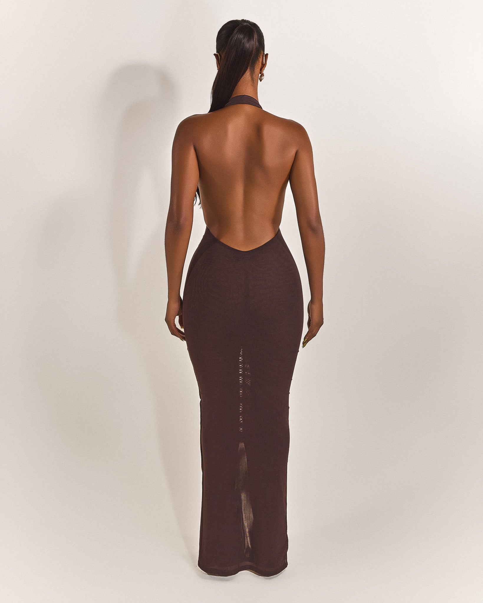 mocha maxi dress