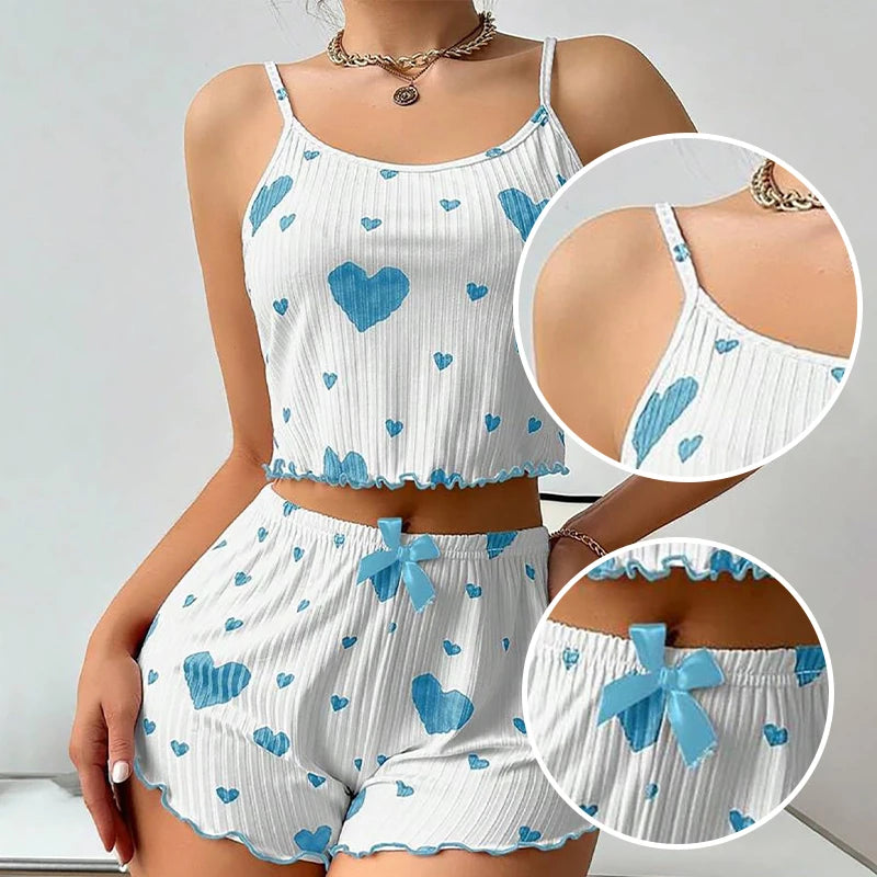 Sleeveless soft sleepwear set'