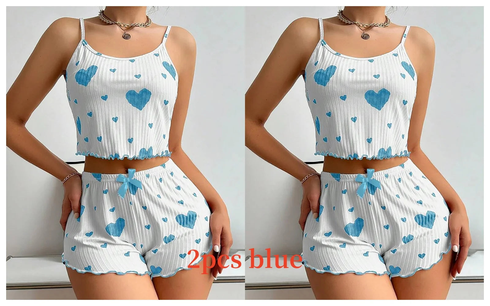 Sleeveless soft sleepwear set'