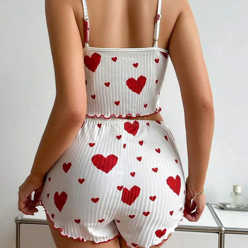 Sleeveless soft sleepwear set'