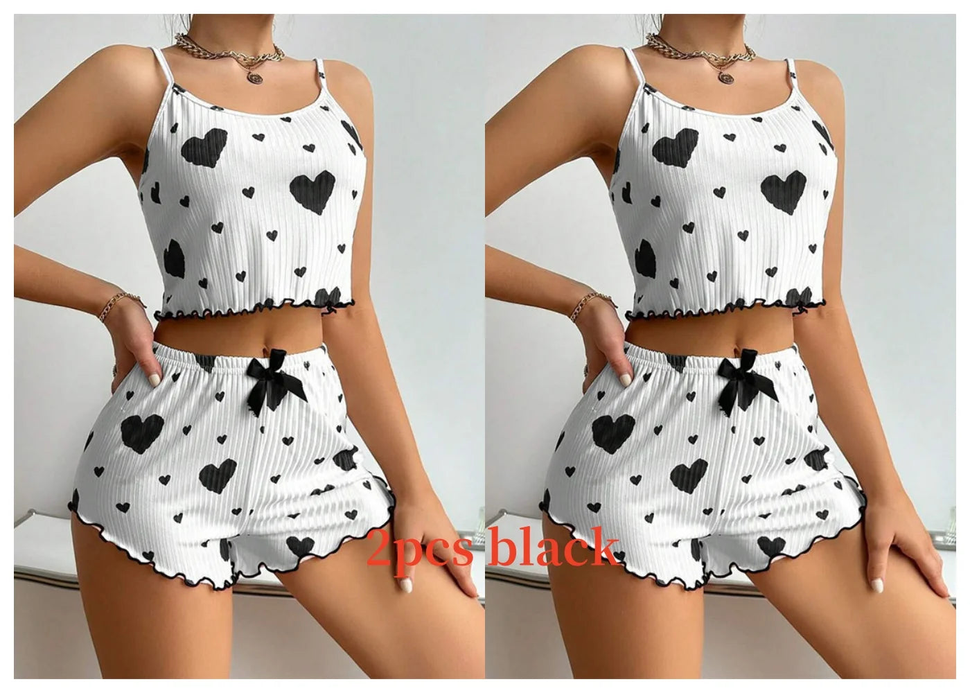 Sleeveless soft sleepwear set'