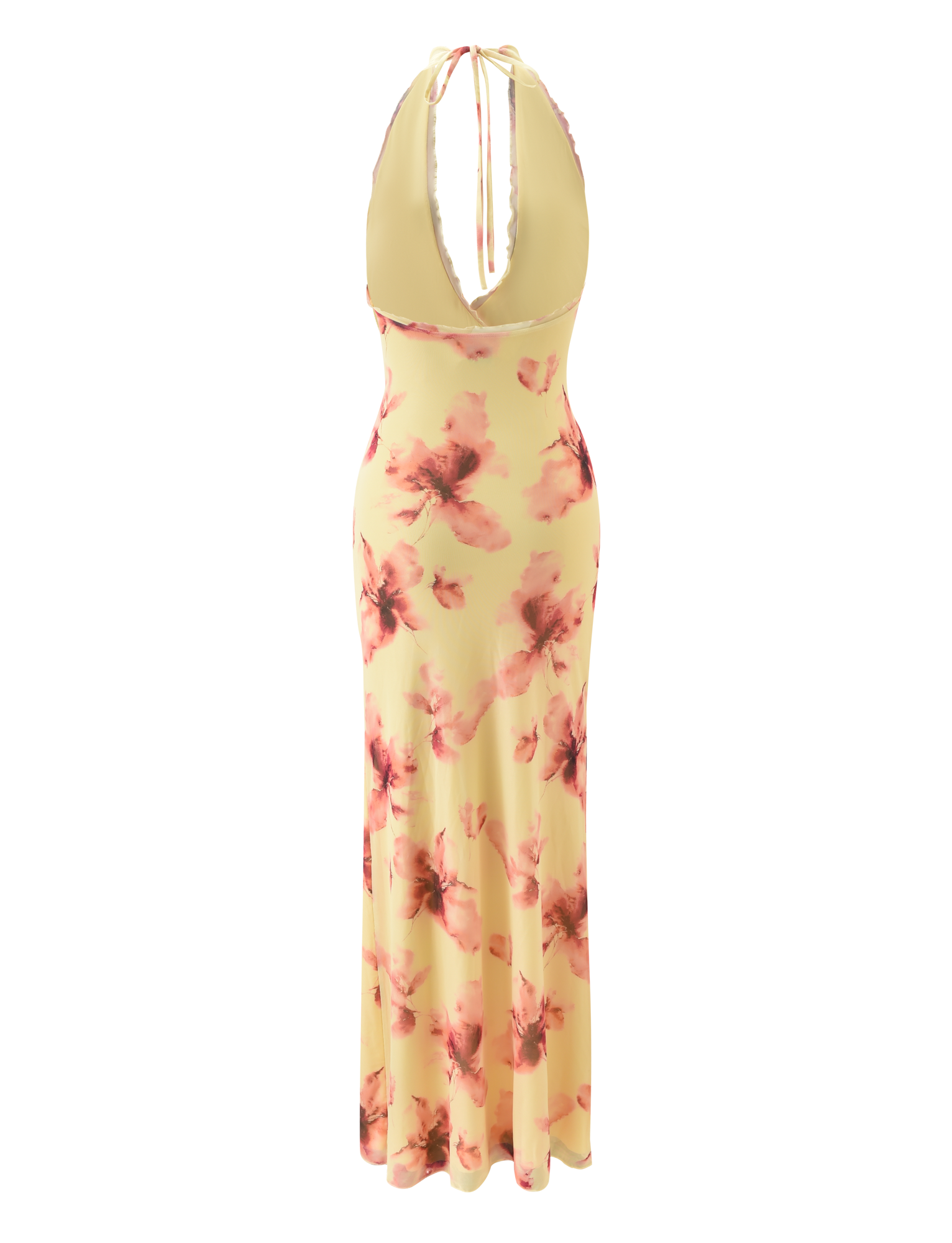 ALLEGRA MAXI DRESS - YELLOW WATERCOLOUR FLORAL