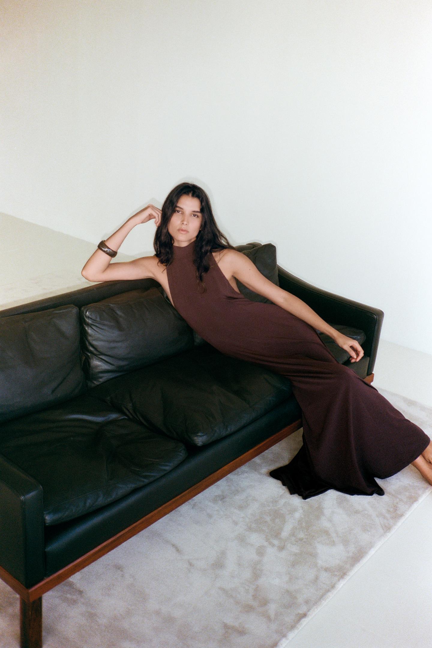 long dress with open back