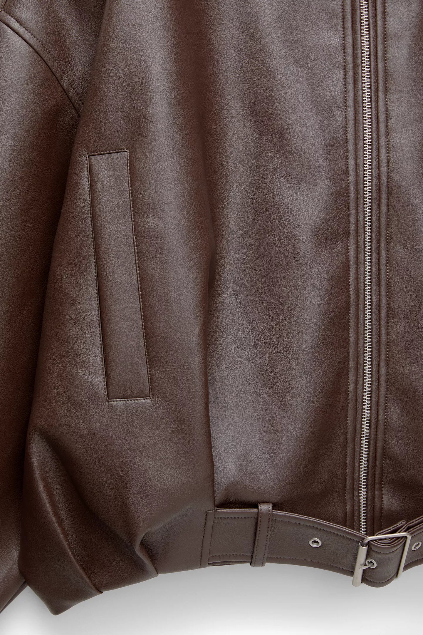 belted leather jacket